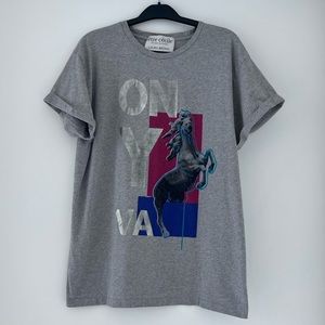 Être Cécile x Laura Brown | “On y Va" T-Shirt | 100% Cotton | Grey | Size Large